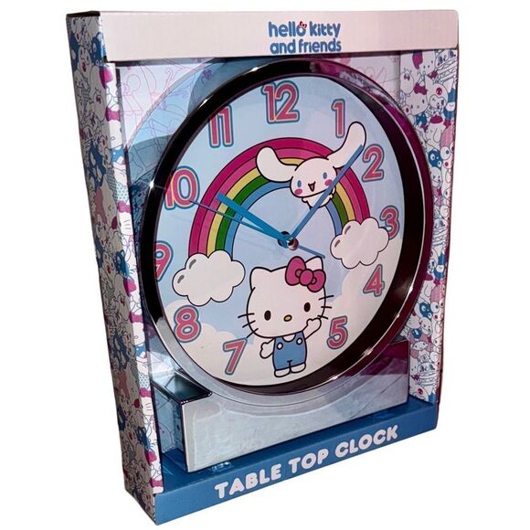 Hello Kitty & Friends Cinnamoroll Metallic Blue Table Top Analog Clock by Sanrio - Picture 3 of 8